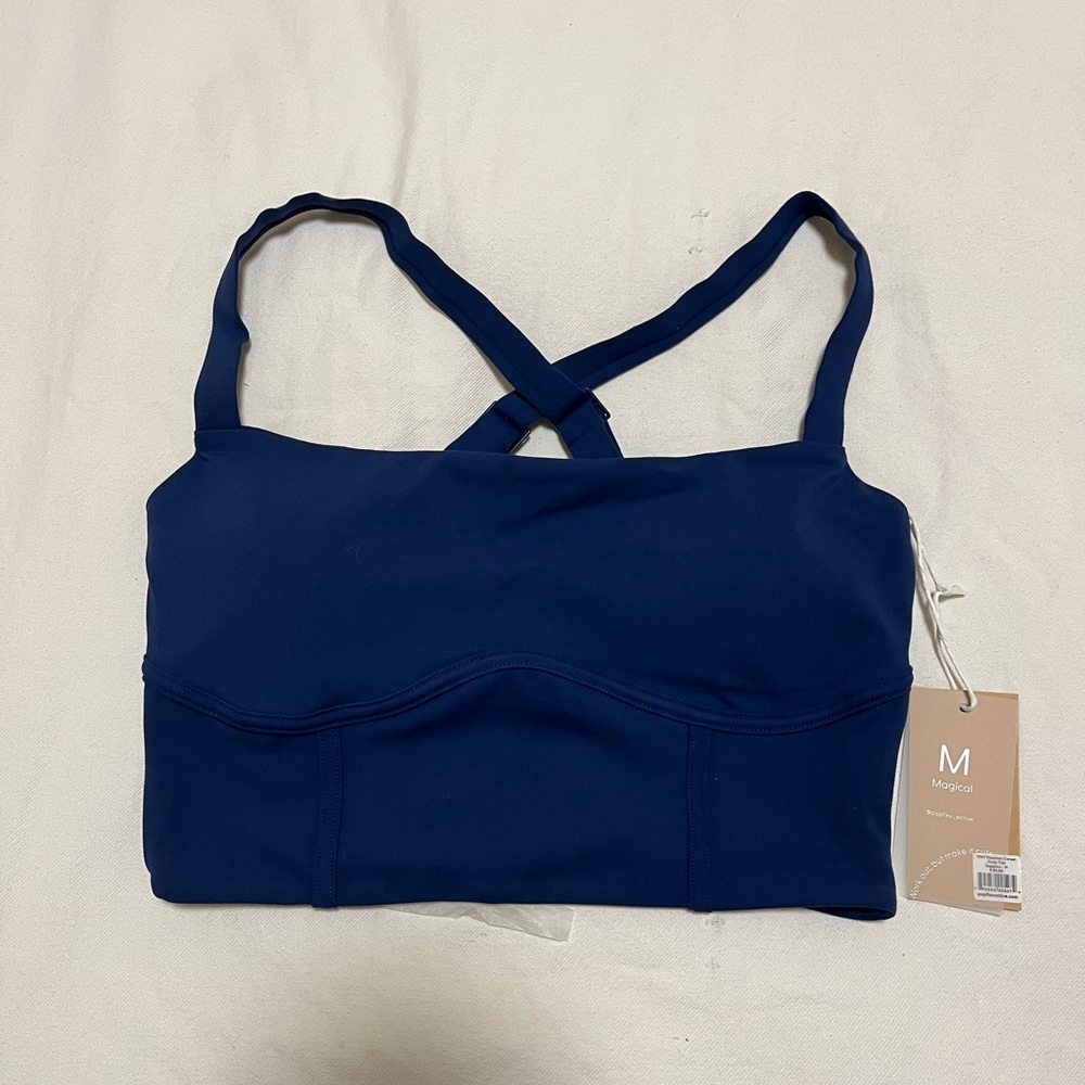 POPFLEX Royal Blue Daphne Corset Crop Top